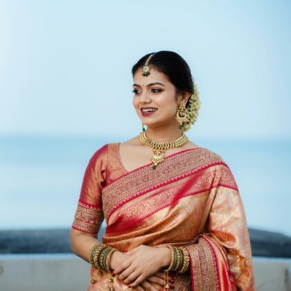 Gold gram saree